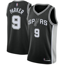 Nike San Antonio Spurs #9 Tony Parker Black Game Authentic Stitched NBA jersey