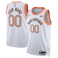 Nike San Antonio Spurs Custom 2024 White City Stitched NBA Jersey