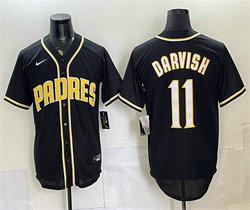 Nike San Diego Padres #11 Yu Darvish 2026 Fashion Replica Black Out Jersey
