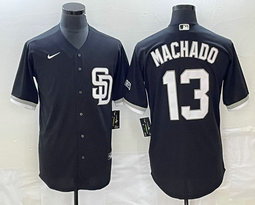 Nike San Diego Padres #13 Manny Machado Black Joint Vapor Untouchable baseball jersey