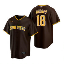 Nike San Diego Padres #18 Austin Hedges Brown Game Authentic Stitched MLB Jersey