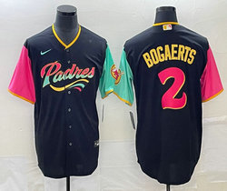 Nike San Diego Padres #2 Xander Bogaerts Black City Game Authentic Stitched MLB Jersey
