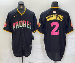 Nike San Diego Padres #2 Xander Bogaerts Black Joint Authentic Stitched MLB Jersey