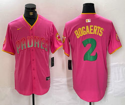 Nike San Diego Padres #2 Xander Bogaerts Pink Joint Authentic Stitched MLB Jersey