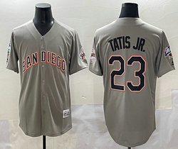 Nike San Diego Padres #23 Fernando Tatis Jr. Gray Fashion Throwback Stitched MLB Jersey