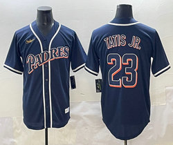 Nike San Diego Padres #23 Fernando Tatis Jr. Navy Throwback Authentic Stitched MLB Jersey