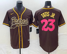 Nike San Diego Padres #23 Fernando Tatis Jr Brown Joint Game Authentic Stitched MLB Jersey