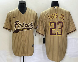 Nike San Diego Padres #23 Fernando Tatis Jr Brown Stripe Joint Vapor Untouchable baseball jersey