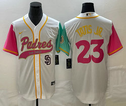 Nike San Diego Padres #23 Fernando Tatis Jr White Joint Authentic Stitched baseball jersey