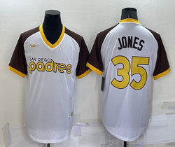 Nike San Diego Padres #35 Randy Jones White Pullover Throwback Authentic Stitched MLB Jersey