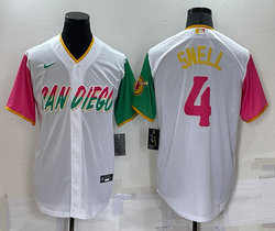 Nike San Diego Padres #4 Blake Snell White 2022 City Game Authentic Stitched MLB Jersey