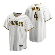 Nike San Diego Padres #4 Wil Myers White Game Authentic Stitched MLB Jersey
