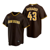 Nike San Diego Padres #43 Garrett Richards Brown Game Authentic Stitched MLB Jersey