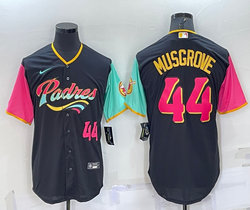 Nike San Diego Padres #44 Joe Musgrove Black 2022 City #44 in front Game Authentic Stitched MLB Jersey