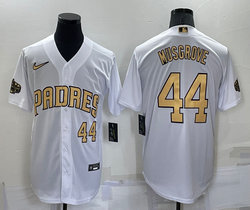 Nike San Diego Padres #44 Joe Musgrove White #44 in fornt 2022 All Star Authentic Stitched MLB Jersey
