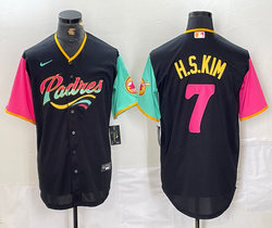 Nike San Diego Padres #7 Ha Seong Kim Black Joint Game Authentic Stitched MLB Jersey