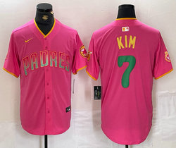 Nike San Diego Padres #7 Ha-Seong Pink Joint Authentic Stitched MLB Jersey