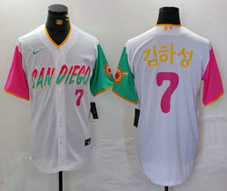 Nike San Diego Padres #7 White City Game Authentic Stitched MLB Jersey