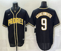 Nike San Diego Padres #9 Jake Cronenworth 2026 Fashion Replica Black Out Jersey