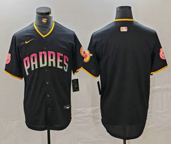 Nike San Diego Padres Blank Black Joint gradation Game Authentic Stitched MLB Jersey