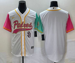 Nike San Diego Padres Blank White Team Logo front Joint Authentic Stitched baseball jersey