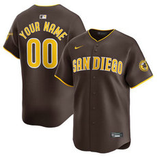 Nike San Diego Padres Customized Brown 2024 Authentic Stitched MLB Jersey