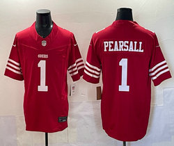 Nike San Francisco 49ers #1 Ricky Pearsall Red F.U.S.E Stitched Football Jersey