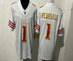 Nike San Francisco 49ers #1 Ricky Pearsall White Rivalries Stitched Football Jersey