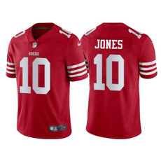 Nike San Francisco 49ers #10 Mac Jones Red Vapor Untouchable Authentic Stitched NFL Jersey