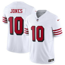 Nike San Francisco 49ers #10 Mac Jones White Throwback Vapor Untouchable Authentic Stitched NFL Jersey