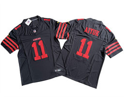 Nike San Francisco 49ers #11 Brandon Aiyuk Black 2023 F.U.S.E Authentic Stitched NFL Jersey