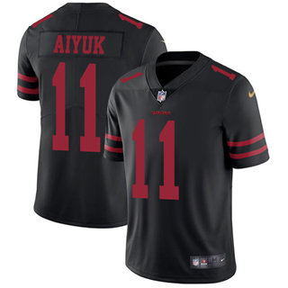 Nike San Francisco 49ers #11 Brandon Aiyuk Black Vapor Untouchable Authentic Stitched NFL Jerseys