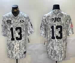 Nike San Francisco 49ers #13 Brock Purdy 2024 Salute to Service Authentic Stitched NFL Jersey