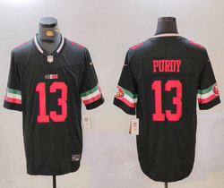 Nike San Francisco 49ers #13 Brock Purdy Black 3(III) Authentic Stitched NFL jersey