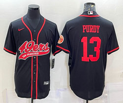 Nike San Francisco 49ers #13 Brock Purdy Black Adults Authentic Stitched baseball jersey