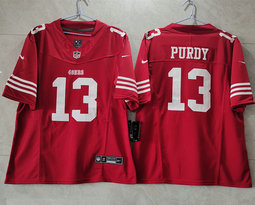 Nike San Francisco 49ers #13 Brock Purdy Red 2023 F.U.S.E. Vapor Untouchable Stitched Football Jersey