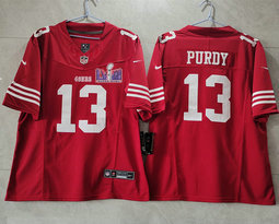 Nike San Francisco 49ers #13 Brock Purdy Red 2023 F.U.S.E. With 2024 Super Bowl (LVIII ) patch Jersey