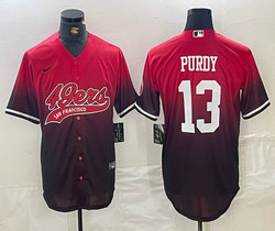 Nike San Francisco 49ers #13 Brock Purdy Red 2024 Joint Authentic Stitched baseball jersey