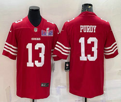 Nike San Francisco 49ers #13 Brock Purdy Red With 2024 Super Bowl (LVIII ) patch Jersey