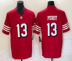 Nike San Francisco 49ers #13 Brock Purdy Red have black outline 2023 F.U.S.E. Jersey