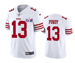 Nike San Francisco 49ers #13 Brock Purdy White With 2024 Super Bowl (LVIII ) patch Jersey