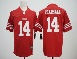 Nike San Francisco 49ers #14 Ricky Pearsall Red 2024 Draft Vapor Untouchable Football Jersey