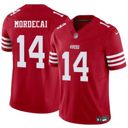 Nike San Francisco 49ers #14 Tanner Mordecai Red Vapor Untouchable Authentic Stitched NFL Jersey