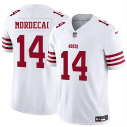 Nike San Francisco 49ers #14 Tanner Mordecai White Vapor Untouchable Authentic Stitched NFL Jersey