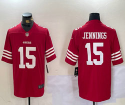 Nike San Francisco 49ers #15 Jauan Jennings Red Vapor Untouchable Authentic Stitched NFL Jersey