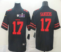 Nike San Francisco 49ers #17 Emmanuel Sanders Black With 2024 Super Bowl (LVIII ) patch Jersey