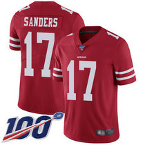 Nike San Francisco 49ers #17 Emmanuel Sanders With NFL 100th Season Patch Red Vapor Untouchable Limited Authentic Stitched NFL Jersey