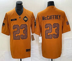 Nike San Francisco 49ers #23 Christian McCaffrey 2023 Brown Salute To Service Limited Football Jersey