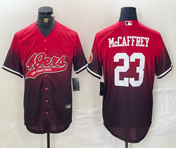 Nike San Francisco 49ers #23 Christian McCaffrey 2024 Adults Authentic Stitched baseball Jersey