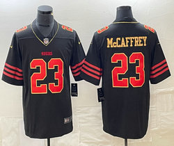 Nike San Francisco 49ers #23 Christian McCaffrey Black Gold Name Authentic Stitched NFL Jersey